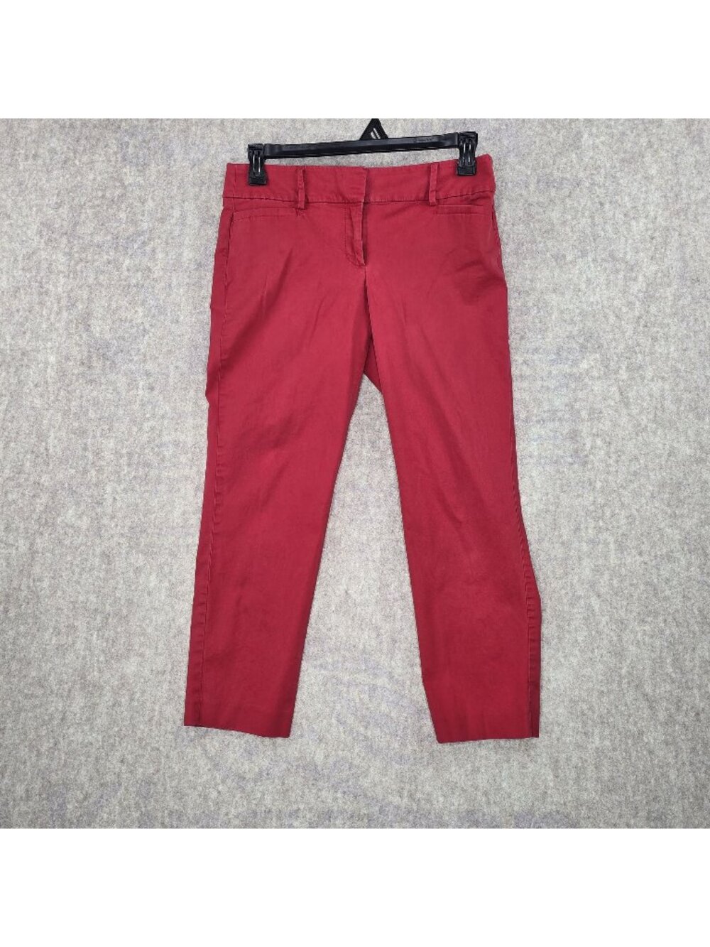 Ann Taylor Loft Women's Ankle Pants Red Size 6 Slim Fit Cotton Blend Stretch